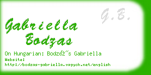 gabriella bodzas business card